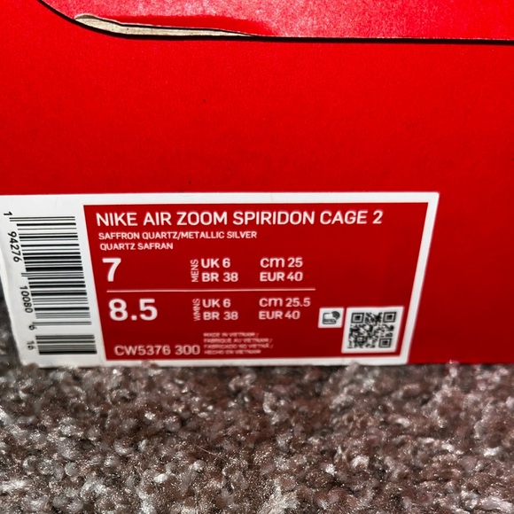 Used Yellow Nike Air Zoom Spiridon Cage 2 size 7M/8.5W - Picture 5 of 6